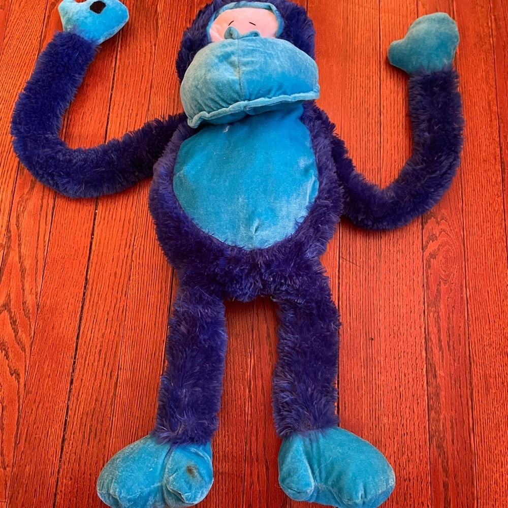 Blue Plush Monkey Stuffed Animal